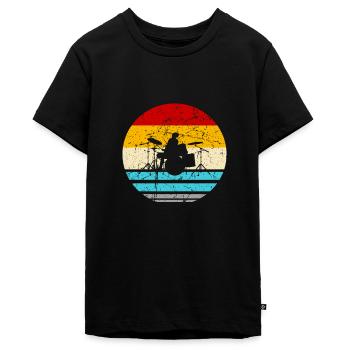 Batterie enfants - T-shirt Premium bio Ado - noir - Devant - AI Model Teenager Male light (155cm)