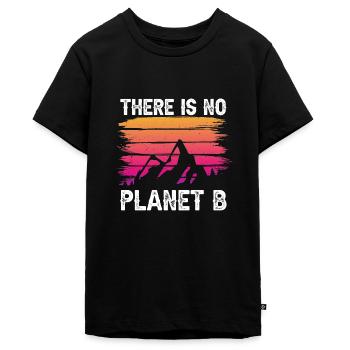 THERE IS NO PLANET B - Teenager Premium Bio T-Shirt - Schwarz - Vorne - AI Model Teenager Male light (155cm)