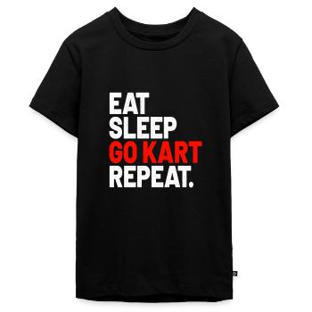 Go Kart Racing Go Kart Cars Go Karting Go-Karter - Teenager Premium Bio T-Shirt - Schwarz - Vorne - AI Model Teenager Male light (155cm)