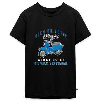 Wenn Du Keine Besitzt Simson Schwalbe - Teenager Premium Bio T-Shirt - Schwarz - Vorne - AI Model Teenager Male light (155cm)