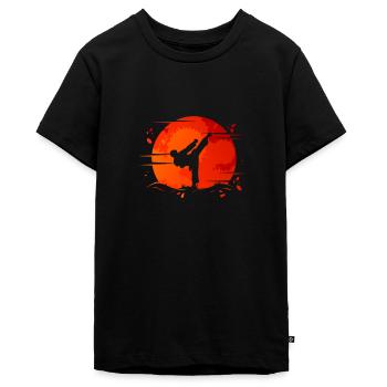 Kung Fu Taekwondo Karate Kampfsport - Teenager Premium Bio T-Shirt - Schwarz - Vorne - AI Model Teenager Male light (155cm)