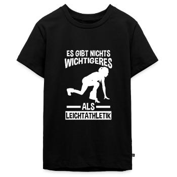 Leichtathletik - Teenager Premium Bio T-Shirt - Schwarz - Vorne - AI Model Teenager Male light (155cm)