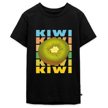 KIWI - Teenager Premium Bio T-Shirt - Schwarz - Vorne - AI Model Teenager Male light (155cm)