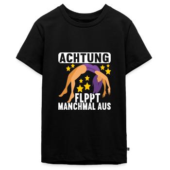 Turnen Turner - Teenager Premium Bio T-Shirt - Schwarz - Vorne - AI Model Teenager Male light (155cm)