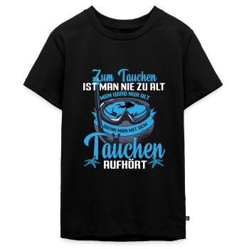 Taucher Taucherbrille Zum Tauchen - Teenager Premium Bio T-Shirt - Schwarz - Vorne - AI Model Teenager Male light (155cm)