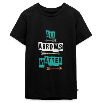 arrow - Teenager Premium Organic T-Shirt - black - Front - AI Model Teenager Male light (155cm)