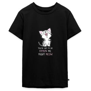 Katze - Teenager Premium Bio T-Shirt - Schwarz - Vorne - AI Model Teenager Male light (155cm)