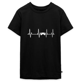 Gaming - Teenager Premium Bio T-Shirt - Schwarz - Vorne - AI Model Teenager Male light (155cm)