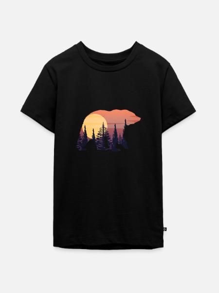 Bär - Teenager Premium Bio T-Shirt - Schwarz