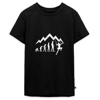 Klettern - Teenager Premium Bio T-Shirt - Schwarz - Vorne - AI Model Teenager Male light (155cm)