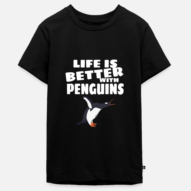 manchot - T-shirt Premium bio Ado - noir