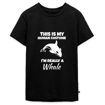 Wal - Teenager Premium Bio T-Shirt - Schwarz - Vorne - AI Model Teenager Male light (155cm)