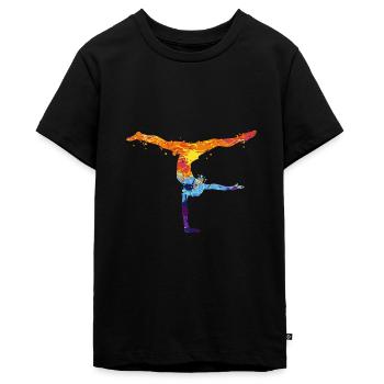 Turnen Turnen - Teenager Premium Bio T-Shirt - Schwarz - Vorne - AI Model Teenager Male light (155cm)