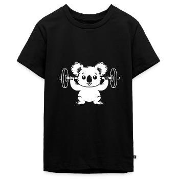 Humor Bodybuilding - Teenager Premium Bio T-Shirt - Schwarz - Vorne - AI Model Teenager Male light (155cm)