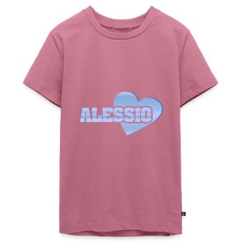 Alessio als Gold - Teenager Premium Bio T-Shirt - Mauve - Vorne - AI Model Teenager Male light (155cm)