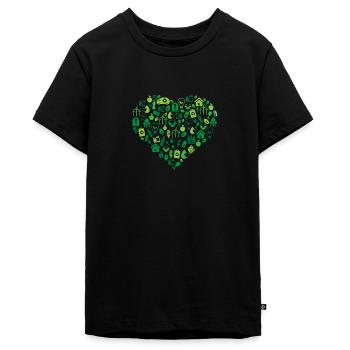 Umwelt - Umweltschutz - Teenager Premium Bio T-Shirt - Schwarz - Vorne - AI Model Teenager Male light (155cm)