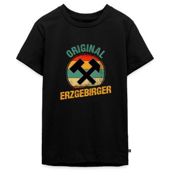 Original Erzgebirger - Teenager Premium Bio T-Shirt - Schwarz - Vorne - AI Model Teenager Male light (155cm)