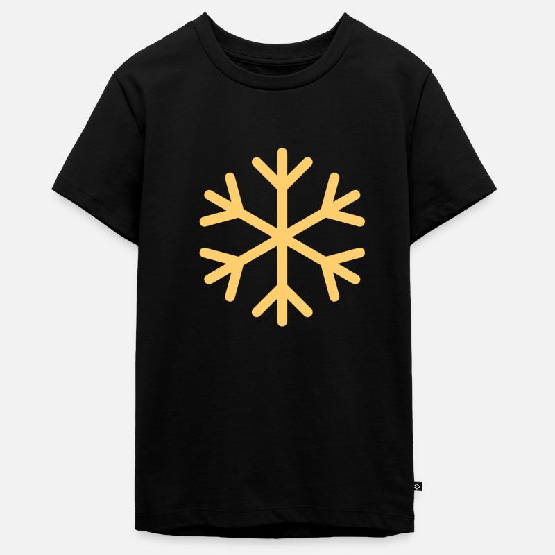 Flocon de neige - T-shirt Premium bio Ado - noir