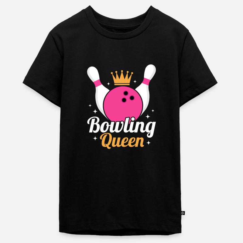 Bowling Queen Team Player StrikeBowler - T-shirt Premium bio Ado - noir