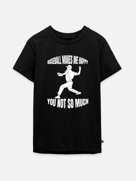 Baseball Baseballer Baseballteam Baseballspieler - Teenager Premium Bio T-Shirt - Schwarz