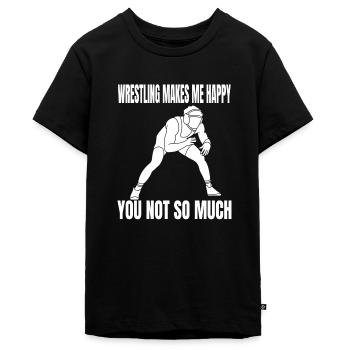 Ringer Wrestler Geschenk Ringen Wrestling - Teenager Premium Bio T-Shirt - Schwarz - Vorne - AI Model Teenager Male light (155cm)