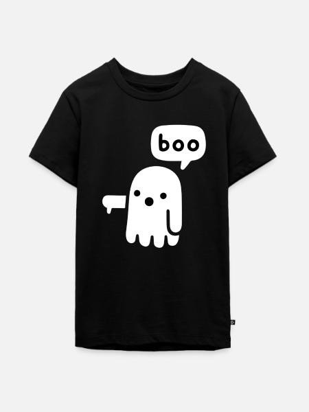 boo - Teenager Premium Bio T-Shirt - Schwarz