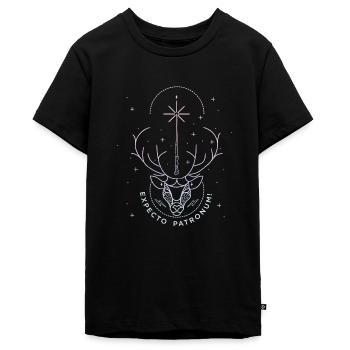 Harry Potter Hirsch Expecto Patronum - Teenager Premium Bio T-Shirt - Schwarz - Vorne - AI Model Teenager Male light (155cm)