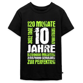10. Geburtstag Jungen Mädchen 10 Jahre Geschenk - Teenager Premium Bio T-Shirt - Schwarz - Vorne - AI Model Teenager Male light (155cm)