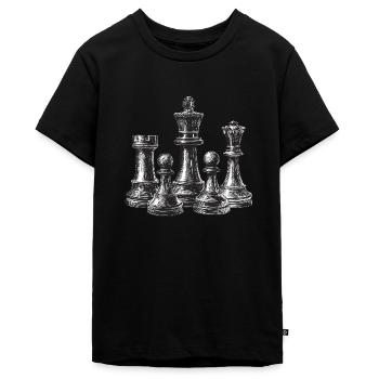 Schach - Teenager Premium Bio T-Shirt - Schwarz - Vorne - AI Model Teenager Male light (155cm)