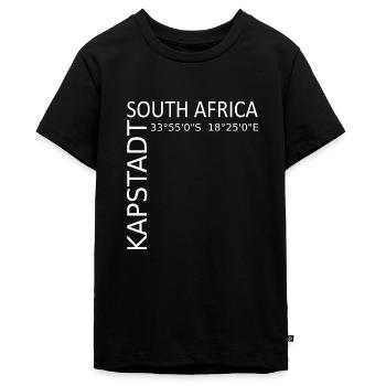 Cape Town South Africa South Africa - Teenager Premium Organic T-Shirt - black - Front - AI Model Teenager Male light (155cm)