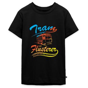 Straßenbahn Straßenbahnfahrer Tram Trambahn - Teenager Premium Bio T-Shirt - Schwarz - Vorne - AI Model Teenager Male light (155cm)