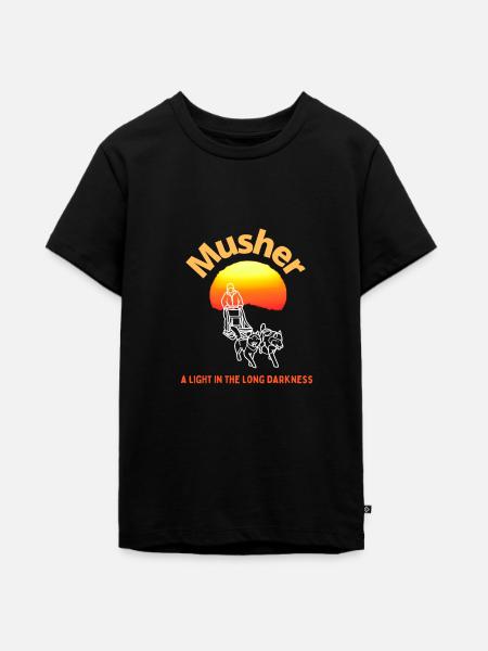 Musher Hundeschlitten - Teenager Premium Bio T-Shirt - Schwarz