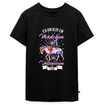 Voltigieren - Teenager Premium Bio T-Shirt - Schwarz - Vorne - AI Model Teenager Male light (155cm)