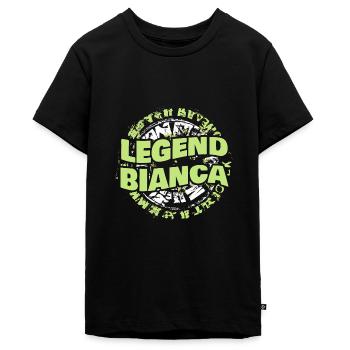 Frau Bianca - Teenager Premium Bio T-Shirt - Schwarz - Vorne - AI Model Teenager Male light (155cm)