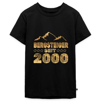 2000 - T-shirt Premium bio Ado - noir - Devant - AI Model Teenager Male light (155cm)