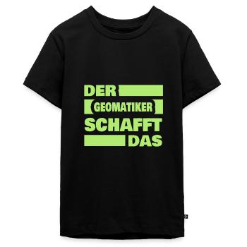 Geomatics engineers as work - Teenager Premium Organic T-Shirt - black - Front - AI Model Teenager Male light (155cm)