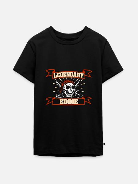 Fasching Eddie - Teenager Premium Bio T-Shirt - Schwarz
