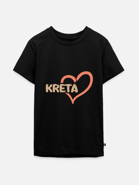 Kreta - Teenager Premium Bio T-Shirt - Schwarz