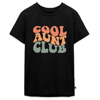 Cool Aunt Club - Teenager Premium Bio T-Shirt - Schwarz - Vorne - AI Model Teenager Male light (155cm)