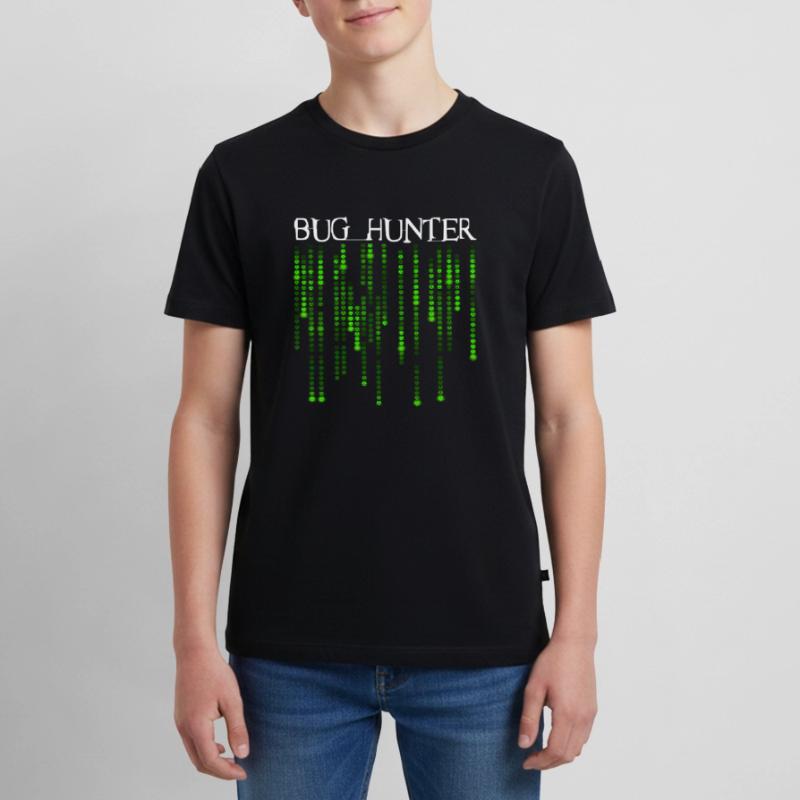 Bug Hunter - Neon Green Source Code Bugs Teenager Premium Organic T-Shirt