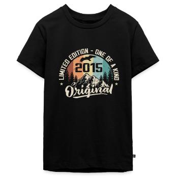 2015 Original Vintage Geburtstagsgeschenk 2015 - Teenager Premium Bio T-Shirt - Schwarz - Vorne - AI Model Teenager Male light (155cm)