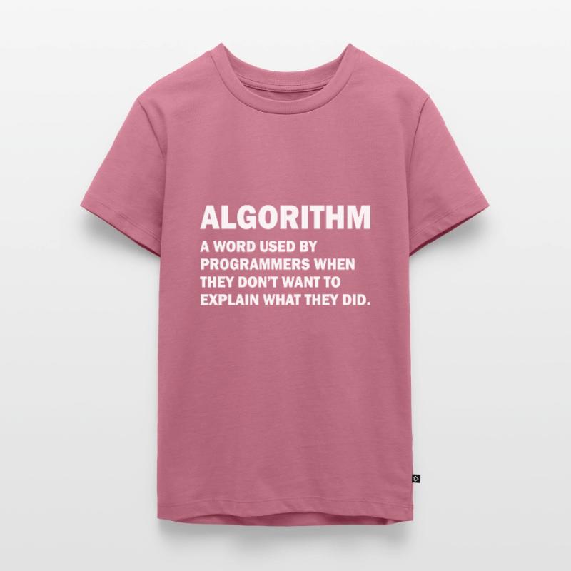 Algorithm Admin Computer Science Nerd Programming Teenager Premium Organic T-Shirt