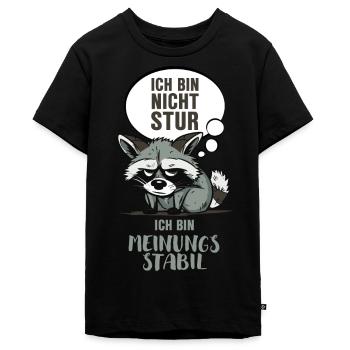 Ich Bin Nicht Stur - hell - Teenager Premium Bio T-Shirt - Schwarz - Vorne - AI Model Teenager Male light (155cm)