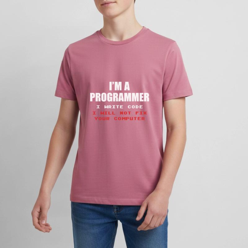 Programmeur Geek Programmeur Programmeur Informatique Codeur L T-shirt Premium bio Ado