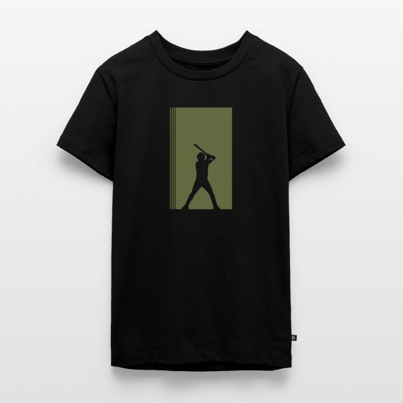 Baseball Baseballschläger Baseballspieler Teenager Premium Bio T-Shirt