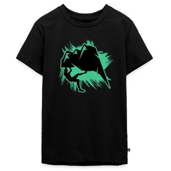 Escalade - Cadeau d’escalade - T-shirt Premium bio Ado - noir - Devant - AI Model Teenager Male light (155cm)
