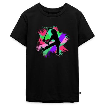 scooter stunt - Teenager Premium Bio T-Shirt - Schwarz - Vorne - AI Model Teenager Male light (155cm)