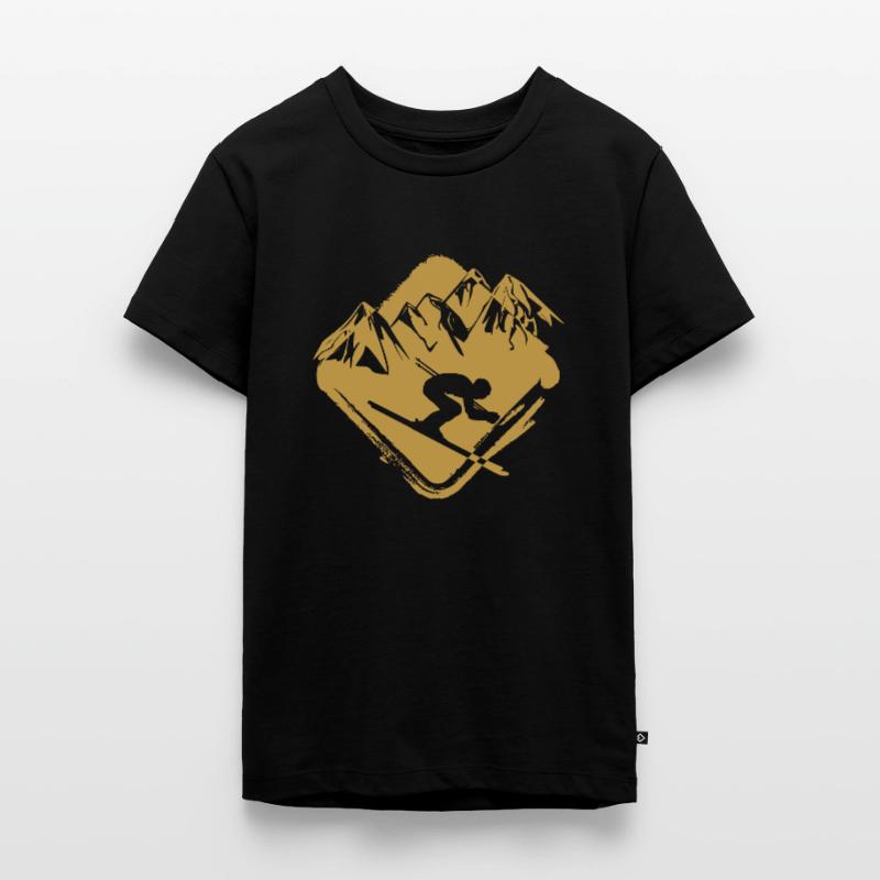 skiing Teenager Premium Organic T-Shirt