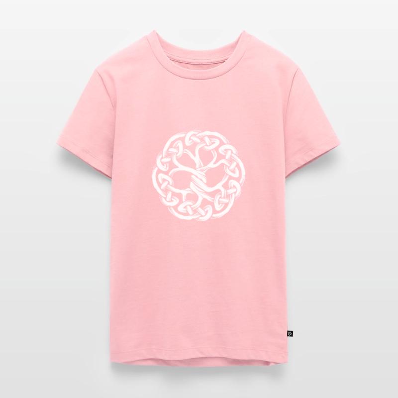Keltischer Baum. Weiß. Teenager Premium Bio T-Shirt