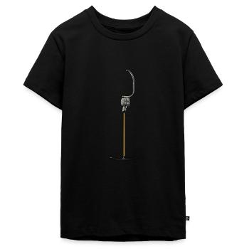 Ankerlift T-Bar Lift Winter Ski Piste Skifahren - Teenager Premium Bio T-Shirt - Schwarz - Vorne - AI Model Teenager Male light (155cm)